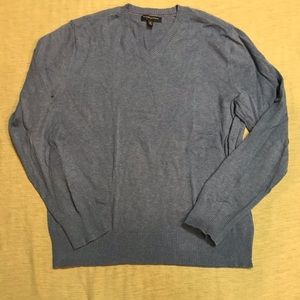 Banana Republic Factory Blue 100% Cotton V-Neck